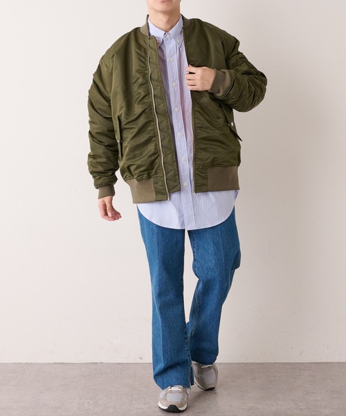 DISCOAT（ディスコート）の「ヴィンテージライクMA-1（MA-1・メンズ・ブラック/カーキ・MEDIUM/LARGE）」の7枚目の写真