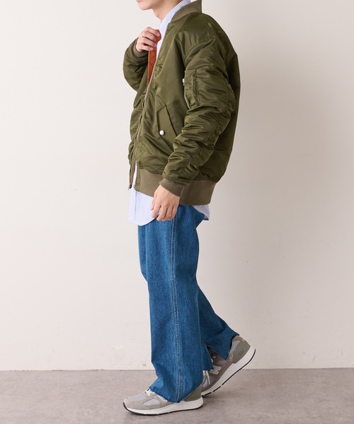 DISCOAT（ディスコート）の「ヴィンテージライクMA-1（MA-1・メンズ・ブラック/カーキ・MEDIUM/LARGE）」の9枚目の写真