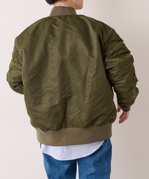DISCOAT（ディスコート）の「ヴィンテージライクMA-1（MA-1・メンズ・ブラック/カーキ・MEDIUM/LARGE）」の11枚目の写真