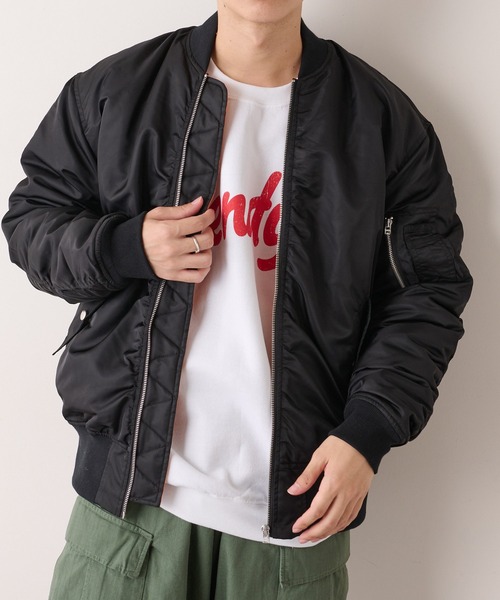 DISCOAT（ディスコート）の「ヴィンテージライクMA-1（MA-1・メンズ・ブラック/カーキ・MEDIUM/LARGE）」の12枚目の写真