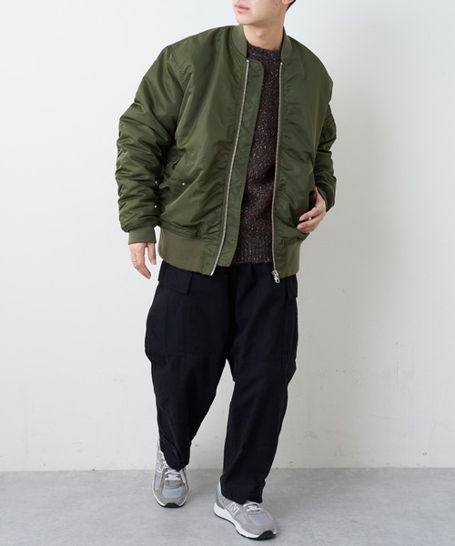DISCOAT（ディスコート）の「ヴィンテージライクMA-1（MA-1・メンズ・ブラック/カーキ・MEDIUM/LARGE）」の17枚目の写真