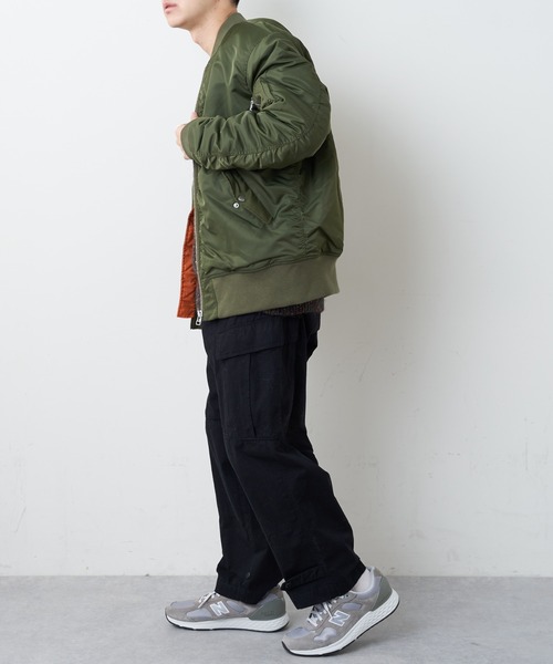 DISCOAT（ディスコート）の「ヴィンテージライクMA-1（MA-1・メンズ・ブラック/カーキ・MEDIUM/LARGE）」の18枚目の写真