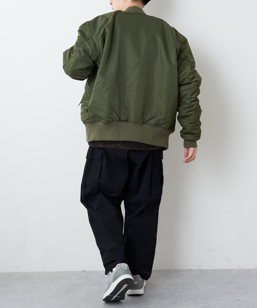 DISCOAT（ディスコート）の「ヴィンテージライクMA-1（MA-1・メンズ・ブラック/カーキ・MEDIUM/LARGE）」の19枚目の写真