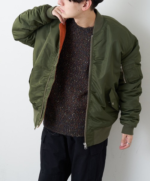 DISCOAT（ディスコート）の「ヴィンテージライクMA-1（MA-1・メンズ・ブラック/カーキ・MEDIUM/LARGE）」の21枚目の写真