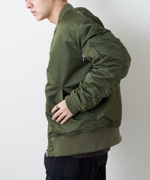 DISCOAT（ディスコート）の「ヴィンテージライクMA-1（MA-1・メンズ・ブラック/カーキ・MEDIUM/LARGE）」の22枚目の写真