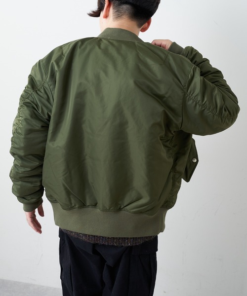 DISCOAT（ディスコート）の「ヴィンテージライクMA-1（MA-1・メンズ・ブラック/カーキ・MEDIUM/LARGE）」の20枚目の写真
