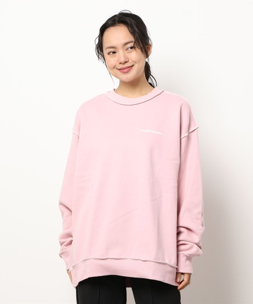 muahmuah(ムーアムーア)の「【muah muah /ムーアムーア】SIGNATURE LOGO LINE NAPPING MTM(スウェット・レディース・ブラック/グレー/インディゴブルー/クリーム/ピンク/パープル/カーキ・FREE)」の7枚目の写真