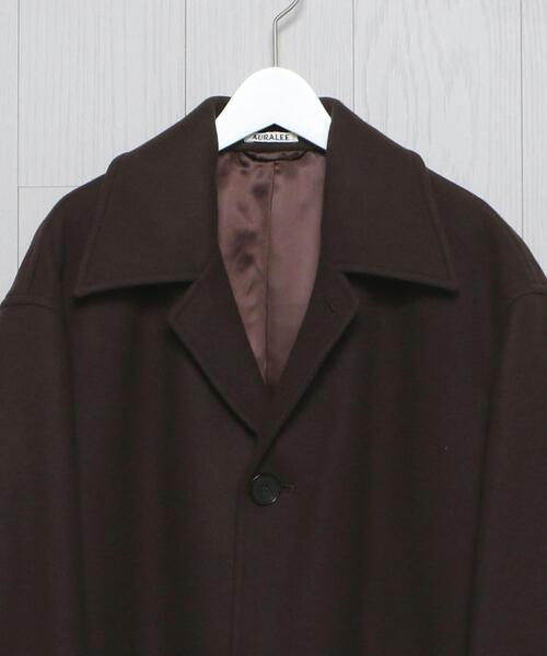 H　BEAUTY&YOUTH UNITED ARROWS（エイチビューティーアンドユースユナイテッドアローズ）の「＜AURALEE＞DOUBLE CLOTH LIGHT MELTON SOUTIEN COLLAR COAT/コート.（ステンカラーコート・メンズ・ブラウン・4/3）」の3枚目の写真