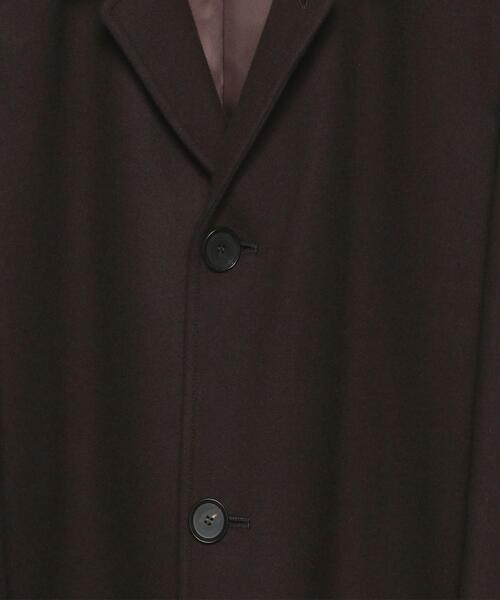 H　BEAUTY&YOUTH UNITED ARROWS（エイチビューティーアンドユースユナイテッドアローズ）の「＜AURALEE＞DOUBLE CLOTH LIGHT MELTON SOUTIEN COLLAR COAT/コート.（ステンカラーコート・メンズ・ブラウン・4/3）」の6枚目の写真