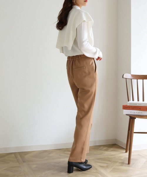 HER CLOSET(ハークローゼット)の「【shemoshelly】ケープレイヤードハイネックニット(ニット/セーター・レディース・ホワイト/ブラック/モカ/レッド/ブルー/グリーン・M)」の13枚目の写真