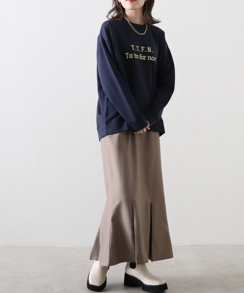 Cheek（チーク）の「ステッチマーメードスカート（スカート・レディース・モカ/ダークブルー/ロイヤルブルー/カーキ・MEDIUM/SMALL）」の5枚目の写真