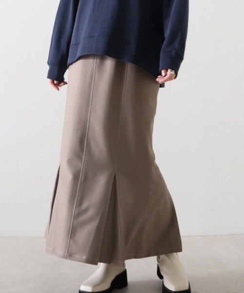 Cheek（チーク）の「ステッチマーメードスカート（スカート・レディース・モカ/ダークブルー/ロイヤルブルー/カーキ・MEDIUM/SMALL）」の6枚目の写真