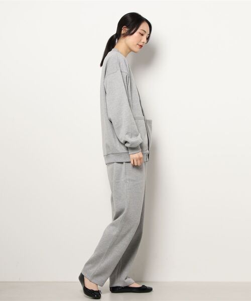 THOUSAND MILE(サウザンドマイル)の「2021FW 裏毛CARDIGAN SET UP(CARDIGAN+PANTS+BAG)(セットアップ・レディース・グレー系その他/ブラック・L/M)」の3枚目の写真