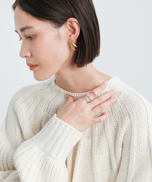 select MOCA(セレクトモカ)の「ニュアンスデザインピアス(ピアス(両耳用)・レディース・シルバー/ゴールド・FREE)」の9枚目の写真