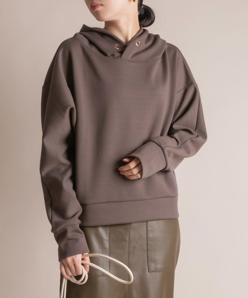 RANDA（ランダ）の「ダンボールフーディー（パーカー・レディース・ホワイト/ブラウン/グレー/ミント・FREE）」の4枚目の写真