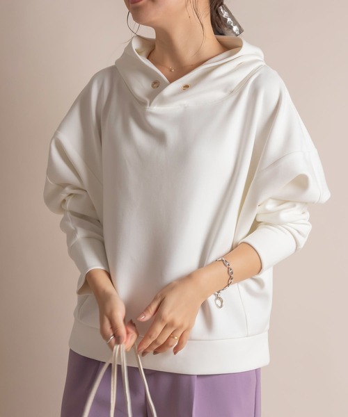 RANDA（ランダ）の「ダンボールフーディー（パーカー・レディース・ホワイト/ブラウン/グレー/ミント・FREE）」の2枚目の写真