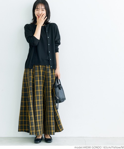 coca(coca)(コカ)の「\\新色登場//ヴィンテージチェックスカート(スカート・レディース・その他/ブラック/イエロー・M/L)」の5枚目の写真