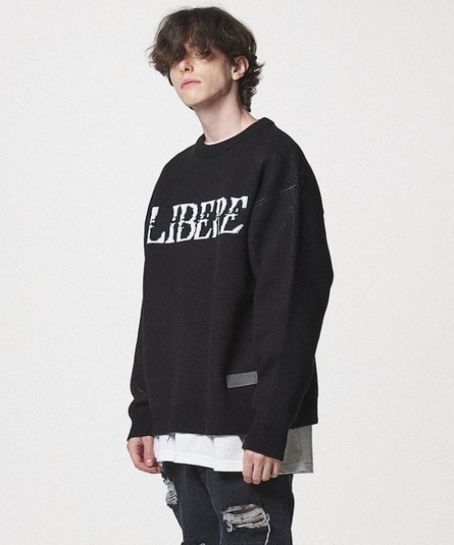 LIBERE（リベーレ）の「LIBERE リベーレ /21 LOGO KNIT / BLACK/ユニ  