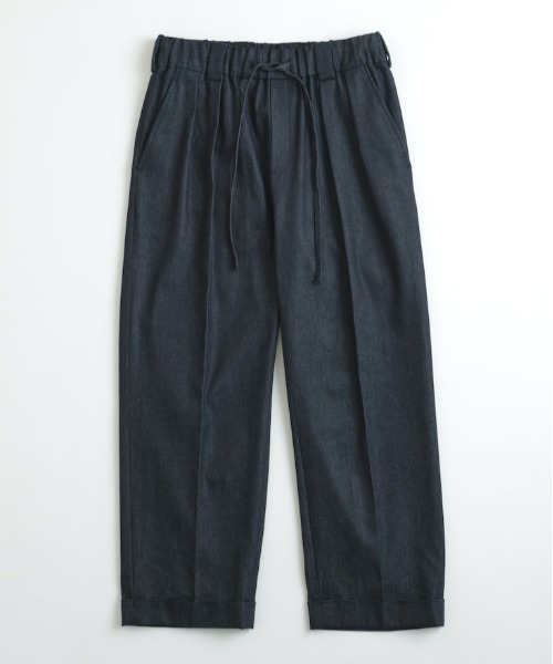 Blanc YM(ブランワイエム)の「Blanc YM ブランワイエム / Light Ounces Easy pants ライトオンスデニム 2タックパンツ イージパンツ(セットアップ) / BL-22S-LDEP(デニムパンツ・メンズ・ネイビー・MEDIUM/SMALL)」の1枚目の写真