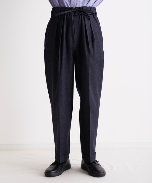 Blanc YM(ブランワイエム)の「Blanc YM ブランワイエム / Light Ounces Easy pants ライトオンスデニム 2タックパンツ イージパンツ(セットアップ) / BL-22S-LDEP(デニムパンツ・メンズ・ネイビー・MEDIUM/SMALL)」の13枚目の写真