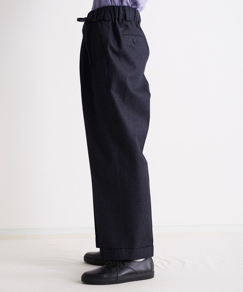 Blanc YM(ブランワイエム)の「Blanc YM ブランワイエム / Light Ounces Easy pants ライトオンスデニム 2タックパンツ イージパンツ(セットアップ) / BL-22S-LDEP(デニムパンツ・メンズ・ネイビー・MEDIUM/SMALL)」の14枚目の写真