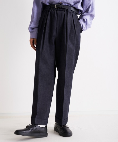 Blanc YM(ブランワイエム)の「Blanc YM ブランワイエム / Light Ounces Easy pants ライトオンスデニム 2タックパンツ イージパンツ(セットアップ) / BL-22S-LDEP(デニムパンツ・メンズ・ネイビー・MEDIUM/SMALL)」の10枚目の写真