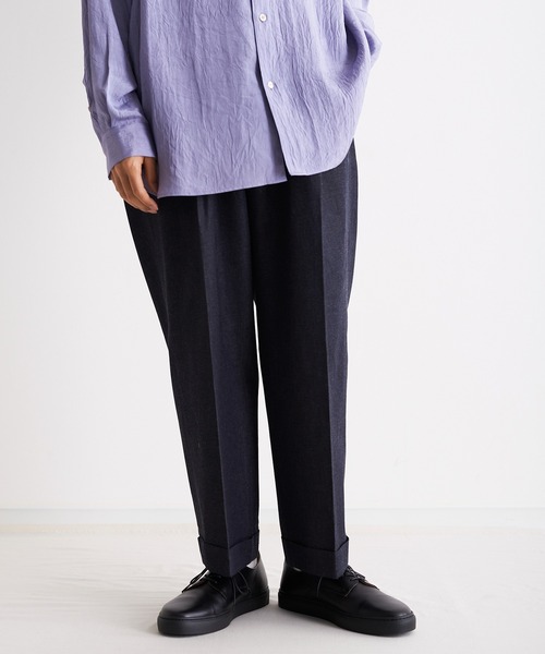 Blanc YM(ブランワイエム)の「Blanc YM ブランワイエム / Light Ounces Easy pants ライトオンスデニム 2タックパンツ イージパンツ(セットアップ) / BL-22S-LDEP(デニムパンツ・メンズ・ネイビー・MEDIUM/SMALL)」の11枚目の写真
