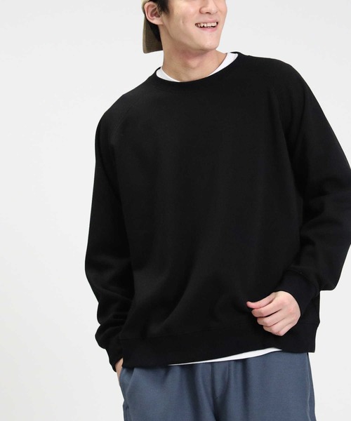 BACK NUMBER（バックナンバー）の「【BACK NUMBER】裏シャギークルー（スウェット・メンズ・ブラック/ベージュ/グレー/レッド/オリーブ/ブルー・S/M/L/XL）」の2枚目の写真