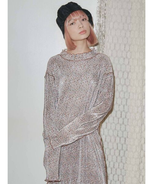 merry jenny(メリージェニー)の「フリルベロアHAT(ハット・レディース・ブラック/ベージュ・FREE)」の3枚目の写真