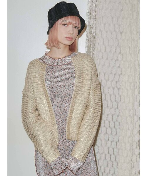 merry jenny(メリージェニー)の「フリルベロアHAT(ハット・レディース・ブラック/ベージュ・FREE)」の6枚目の写真