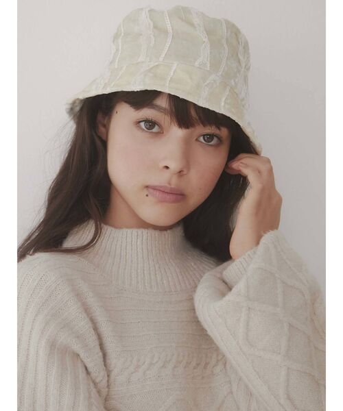 merry jenny(メリージェニー)の「フリルベロアHAT(ハット・レディース・ブラック/ベージュ・FREE)」の16枚目の写真