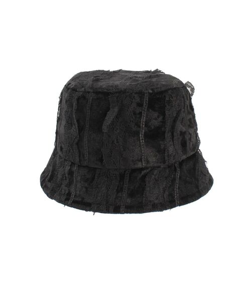 merry jenny(メリージェニー)の「フリルベロアHAT(ハット・レディース・ブラック/ベージュ・FREE)」の5枚目の写真