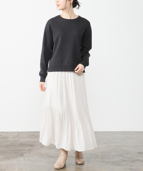 Honeys（ハニーズ）の「ティアードスカート（スカート・レディース・ピンク系その他/チャコール/アイボリー/ミント・S/M/L）」の7枚目の写真