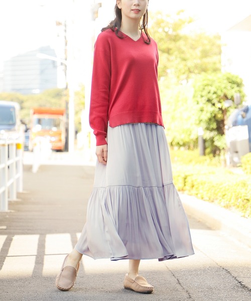 Honeys（ハニーズ）の「ティアードスカート（スカート・レディース・ピンク系その他/チャコール/アイボリー/ミント・S/M/L）」の13枚目の写真