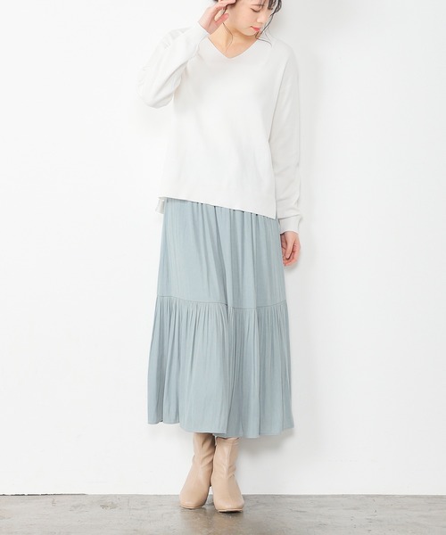 Honeys（ハニーズ）の「ティアードスカート（スカート・レディース・ピンク系その他/チャコール/アイボリー/ミント・S/M/L）」の18枚目の写真