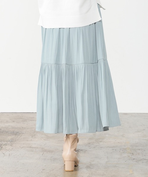 Honeys（ハニーズ）の「ティアードスカート（スカート・レディース・ピンク系その他/チャコール/アイボリー/ミント・S/M/L）」の19枚目の写真