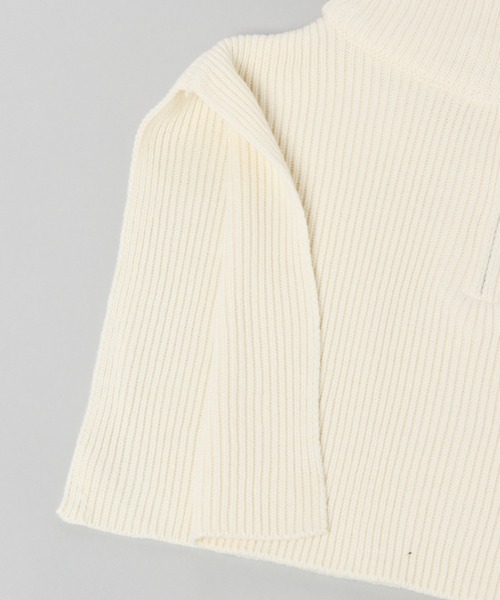 HARE（ハレ）の「ZIPハイネックウォーマー(HARE)（ネックウォーマー/スヌード・レディース・ブラック/アイボリー・FREE）」の16枚目の写真