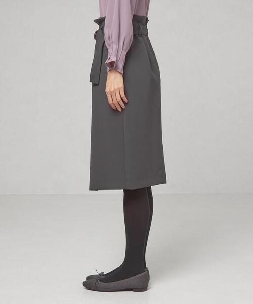 closet story(クローゼットストーリー)の「<closet story>バックルベルト タック タイトスカート -ウォッシャブル-(スカート・レディース・ブラック/ダークグレー・FREE)」の16枚目の写真