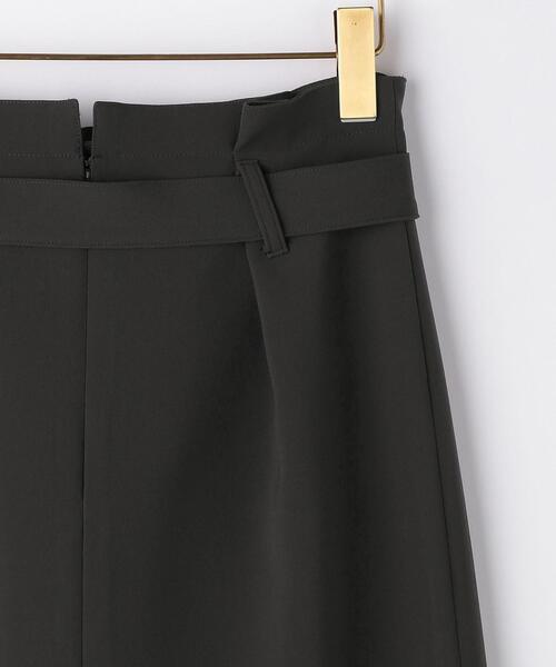 closet story(クローゼットストーリー)の「<closet story>バックルベルト タック タイトスカート -ウォッシャブル-(スカート・レディース・ブラック/ダークグレー・FREE)」の4枚目の写真