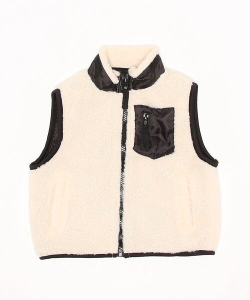 Life Support Products（ライフサポートプロダクツ）の「ボアベスト（90～160cm）（ベスト・キッズ・ブラック/アイボリー/カーキ・90/100/110/120/130/140/150/160）」の2枚目の写真