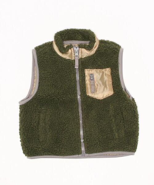 Life Support Products（ライフサポートプロダクツ）の「ボアベスト（90～160cm）（ベスト・キッズ・ブラック/アイボリー/カーキ・90/100/110/120/130/140/150/160）」の6枚目の写真