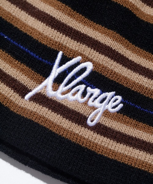 XLARGE（エクストララージ）の「STRIPE KNIT CAP（キャップ・メンズ・ブラック/ネイビー/オリーブ・ONE SIZE）」の5枚目の写真