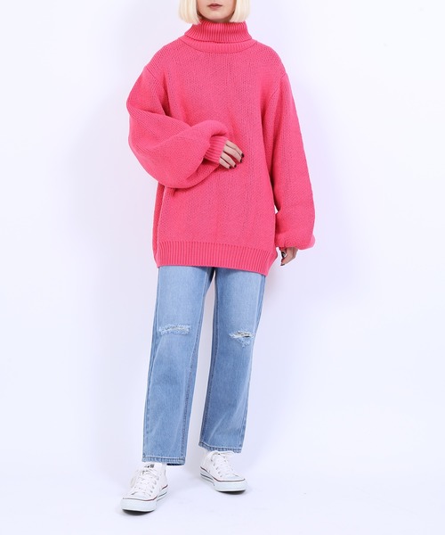 PUNYUS（プニュズ）の「ウォッシュドダメージデニムパンツ（デニムパンツ・レディース・ライトブルー・1/2/4/3）」の10枚目の写真