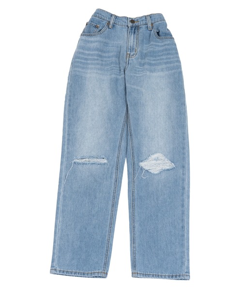 PUNYUS（プニュズ）の「ウォッシュドダメージデニムパンツ（デニムパンツ・レディース・ライトブルー・1/2/4/3）」の11枚目の写真