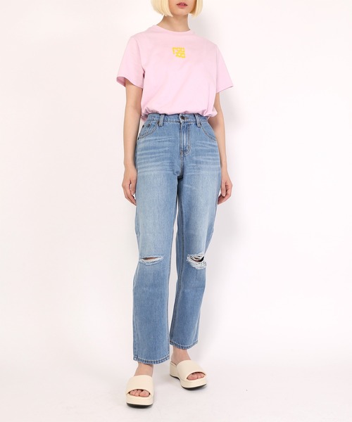 PUNYUS（プニュズ）の「ウォッシュドダメージデニムパンツ（デニムパンツ・レディース・ライトブルー・1/2/4/3）」の15枚目の写真