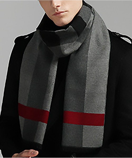 Maison Breeze メンズカシミヤタッチマフラー Scch49