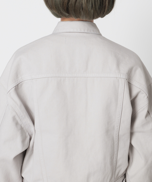 Simplicite（サンプリシテ）の「Natural Friendly Denim ジャケット◆（デニムジャケット・レディース・ネイビー/ブルー/ライトグレー・FREE）」の22枚目の写真