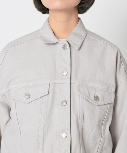 Simplicite（サンプリシテ）の「Natural Friendly Denim ジャケット◆（デニムジャケット・レディース・ネイビー/ブルー/ライトグレー・FREE）」の21枚目の写真