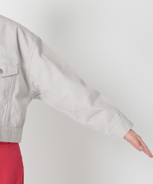 Simplicite（サンプリシテ）の「Natural Friendly Denim ジャケット◆（デニムジャケット・レディース・ネイビー/ブルー/ライトグレー・FREE）」の20枚目の写真