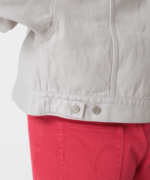 Simplicite（サンプリシテ）の「Natural Friendly Denim ジャケット◆（デニムジャケット・レディース・ネイビー/ブルー/ライトグレー・FREE）」の17枚目の写真